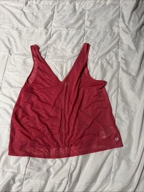GAP Red V-Neck Sleeveless Tank Top